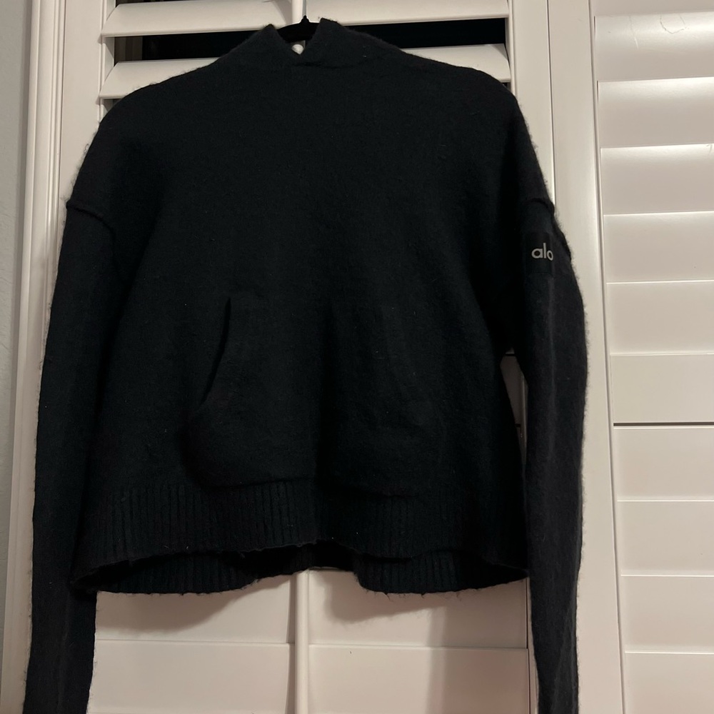 ALO Yoga Black Cashmere hoodie